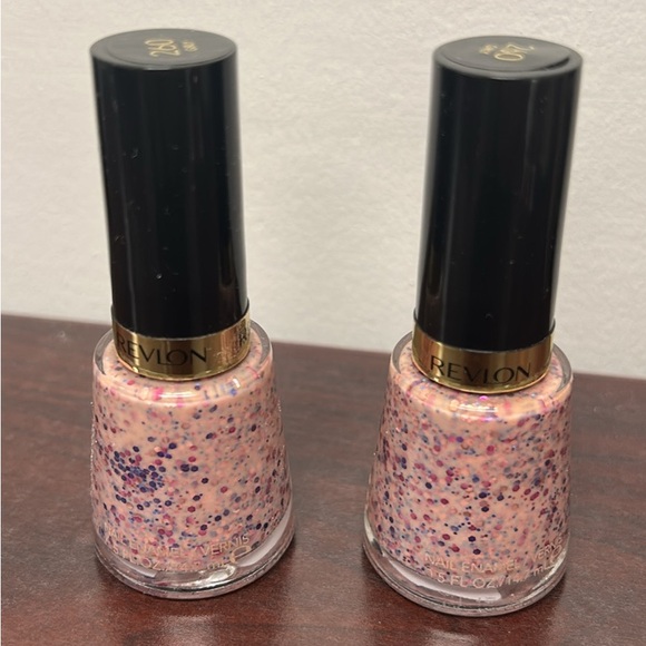New 2pcs Revlon Nail Polish Duo with Pink and Purple Glitter - 8435-35 heavenly - Picture 5 of 5